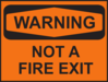 Warning Not A Fire Exit Clip Art